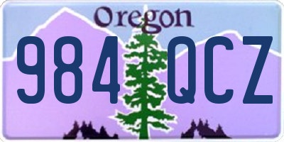 OR license plate 984QCZ