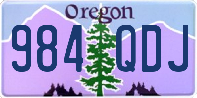 OR license plate 984QDJ