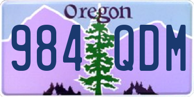OR license plate 984QDM