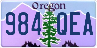 OR license plate 984QEA