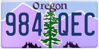 OR license plate 984QEC
