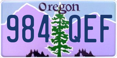 OR license plate 984QEF