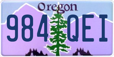 OR license plate 984QEI