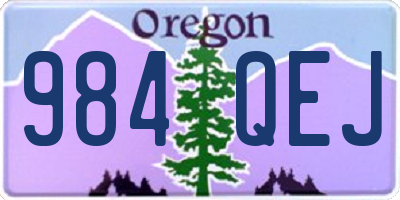 OR license plate 984QEJ