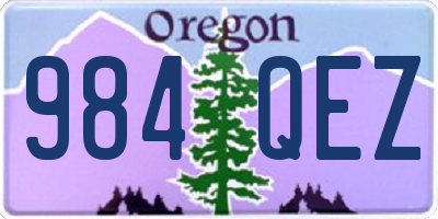 OR license plate 984QEZ