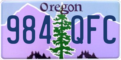 OR license plate 984QFC