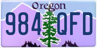 OR license plate 984QFD