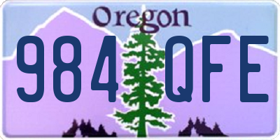 OR license plate 984QFE