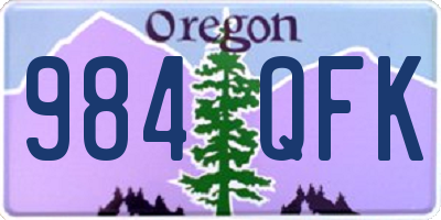OR license plate 984QFK