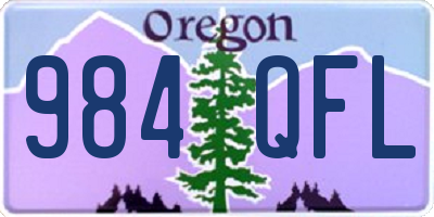 OR license plate 984QFL