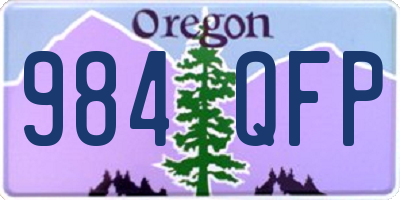 OR license plate 984QFP
