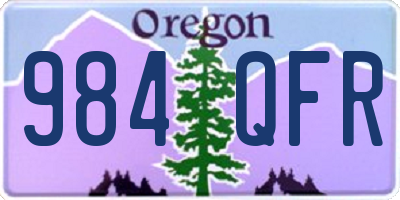 OR license plate 984QFR