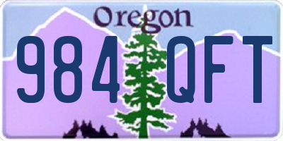 OR license plate 984QFT