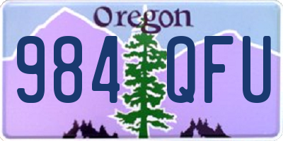 OR license plate 984QFU