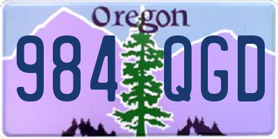 OR license plate 984QGD