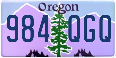 OR license plate 984QGQ