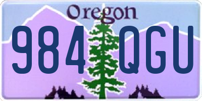OR license plate 984QGU