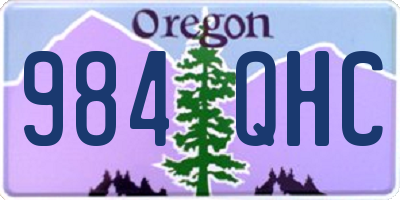 OR license plate 984QHC
