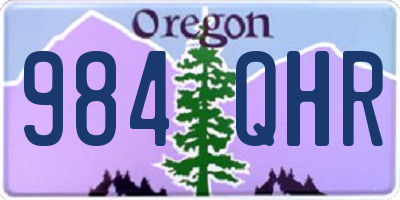 OR license plate 984QHR