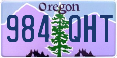 OR license plate 984QHT