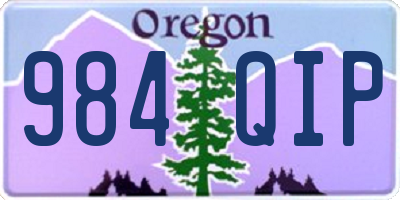 OR license plate 984QIP