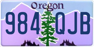 OR license plate 984QJB