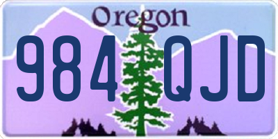 OR license plate 984QJD