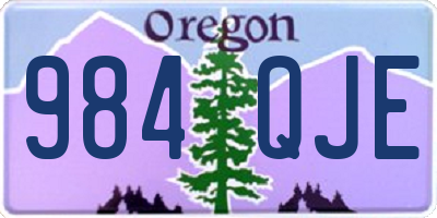 OR license plate 984QJE