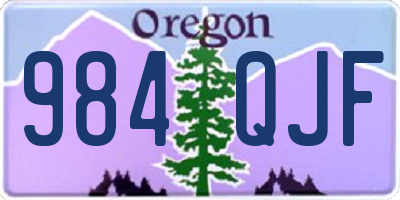 OR license plate 984QJF