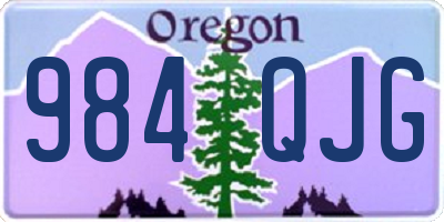 OR license plate 984QJG