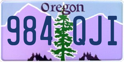 OR license plate 984QJI