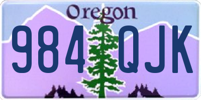 OR license plate 984QJK
