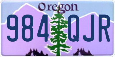 OR license plate 984QJR