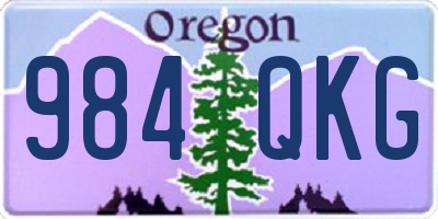 OR license plate 984QKG