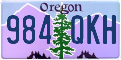 OR license plate 984QKH