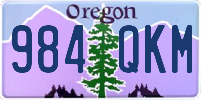 OR license plate 984QKM