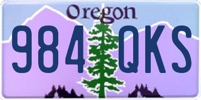 OR license plate 984QKS