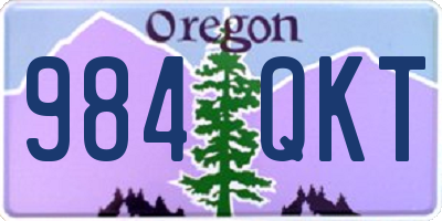 OR license plate 984QKT