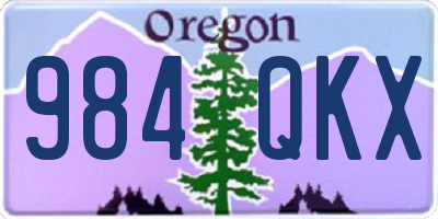OR license plate 984QKX