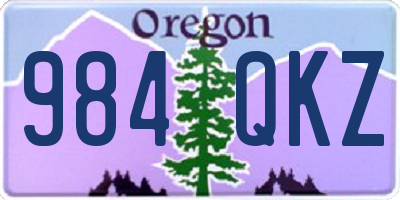 OR license plate 984QKZ