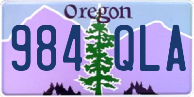 OR license plate 984QLA
