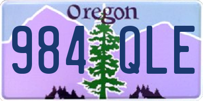 OR license plate 984QLE