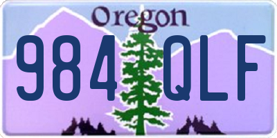 OR license plate 984QLF