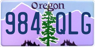 OR license plate 984QLG