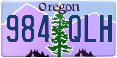 OR license plate 984QLH
