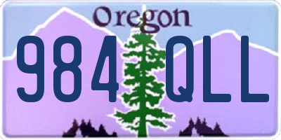 OR license plate 984QLL