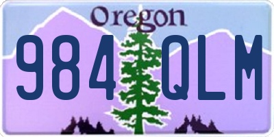 OR license plate 984QLM
