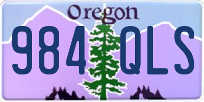 OR license plate 984QLS