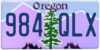 OR license plate 984QLX