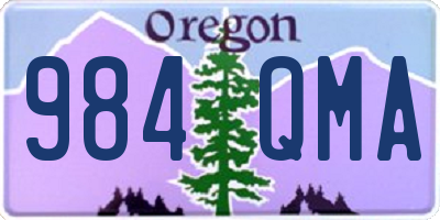 OR license plate 984QMA